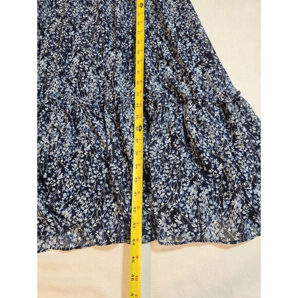 Tahari tiered floral midi dress sleeveless Fully lined lightweight size M - Picture 13 of 15